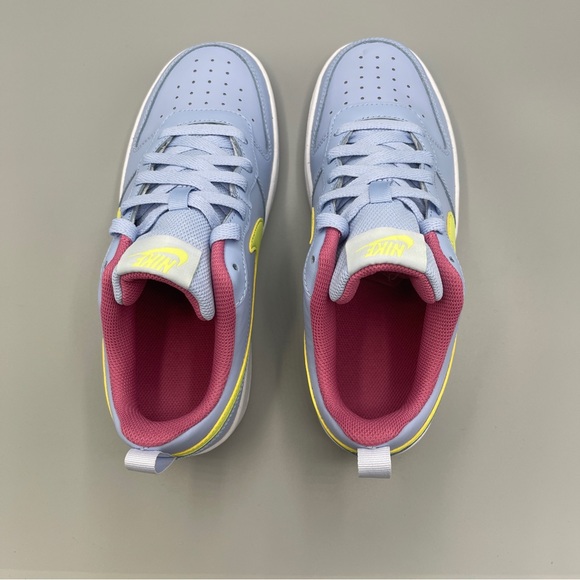 Nike Court Borough Low 2 Big Girl COBALT BLISS/LT LEMON TWIST - Picture 9 of 17